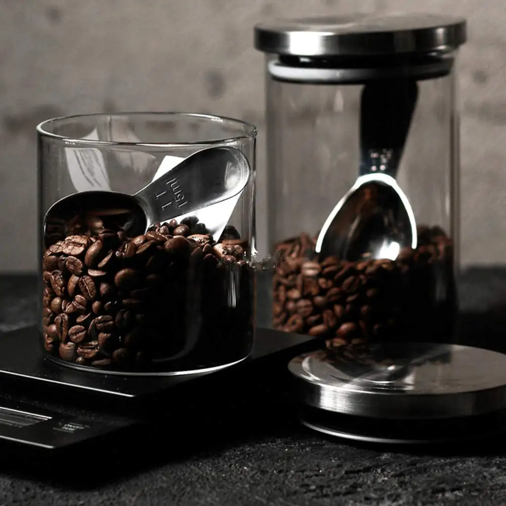 

2Pcs Coffee Scoops Stainless Steel Measuring Spoon Ground Coffee Powder Spice Measuring Scoop Metal Spoons Coffee Accessories