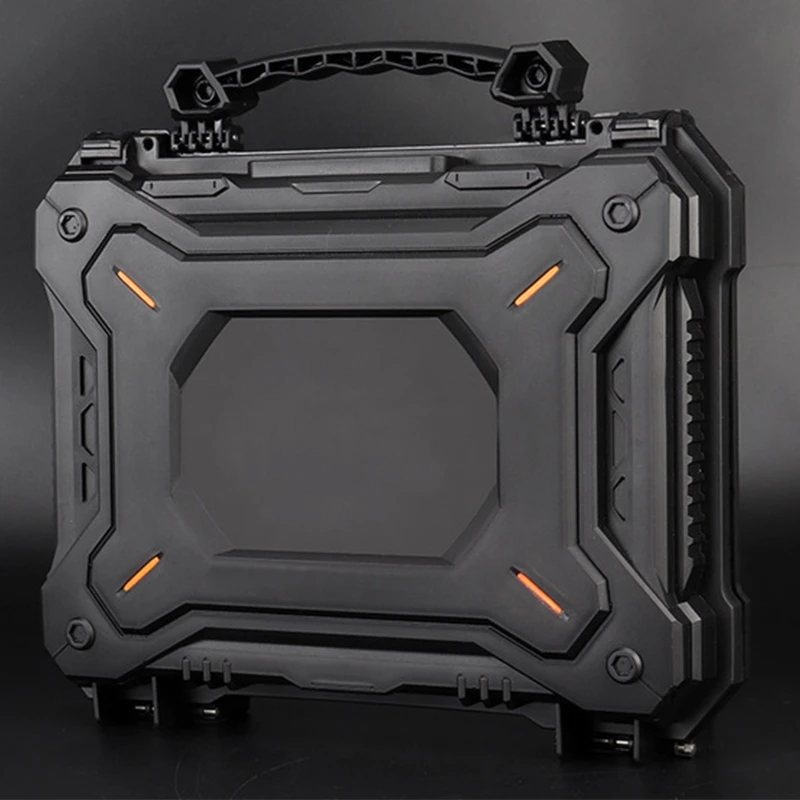 

Black Waterproof Hard Shell Safety Storage Box Hunting Accessories Airsoft Protective Case foam wall inner construction