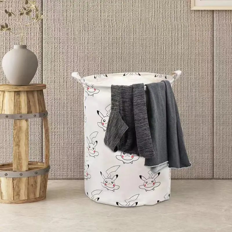 Totoro Складная парусиновая корзина для белья для книг, игрушек, одежды складные кубики корзина для хранения, большая корзина с крышкой для стирки корзина