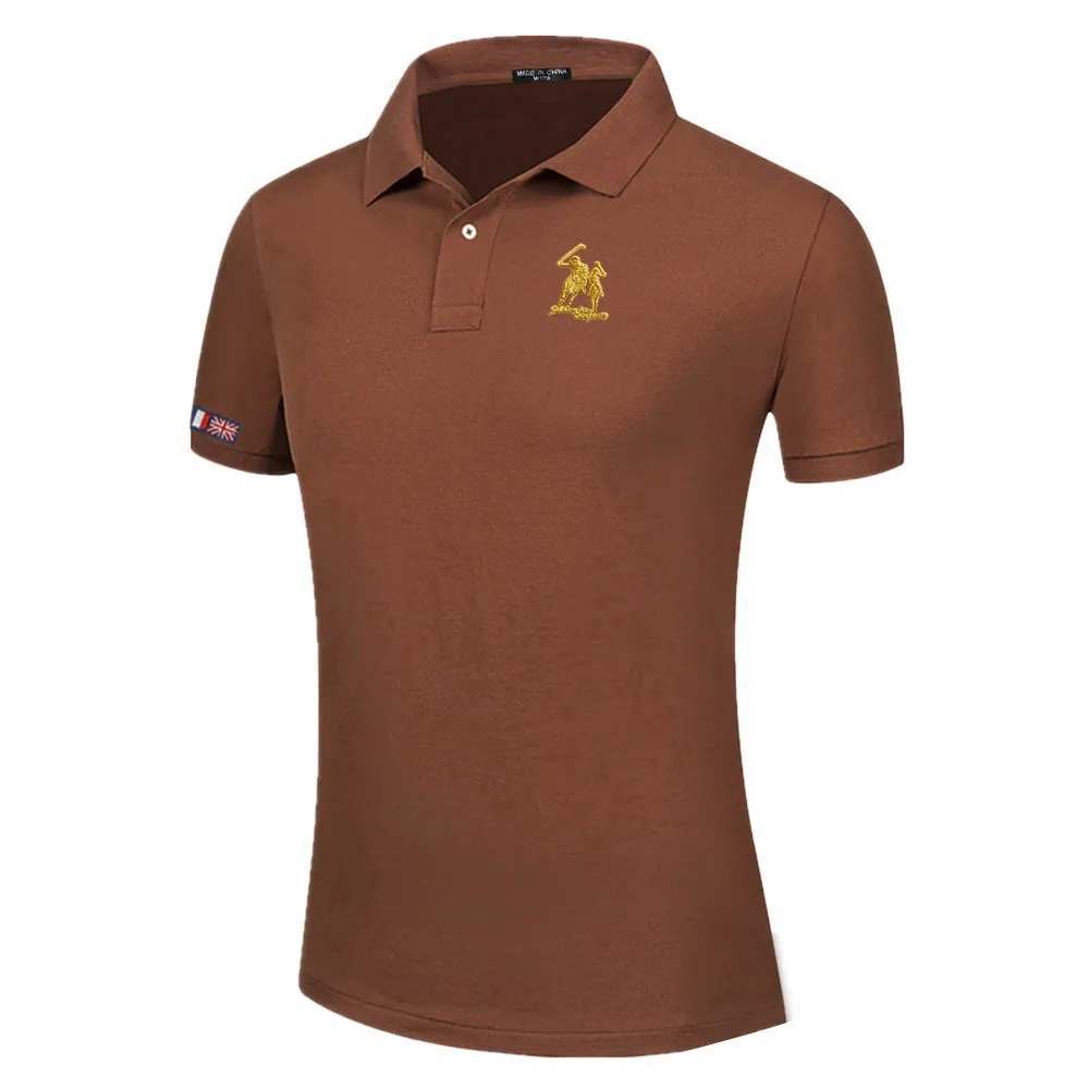 

High-Quality New Women's Short-Sleeved Polo Shirt Casual 100% Cotton Polos Fashion Summer Sportswear Big-Horse Logo Tops S-3XL