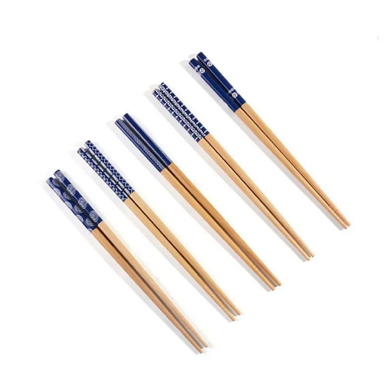 

5 Pairs/Set Japanese Chopstick Environmental Friendly Food Sticks Natural Bamboo Eating Chopsticks Reusable Sushi Tableware