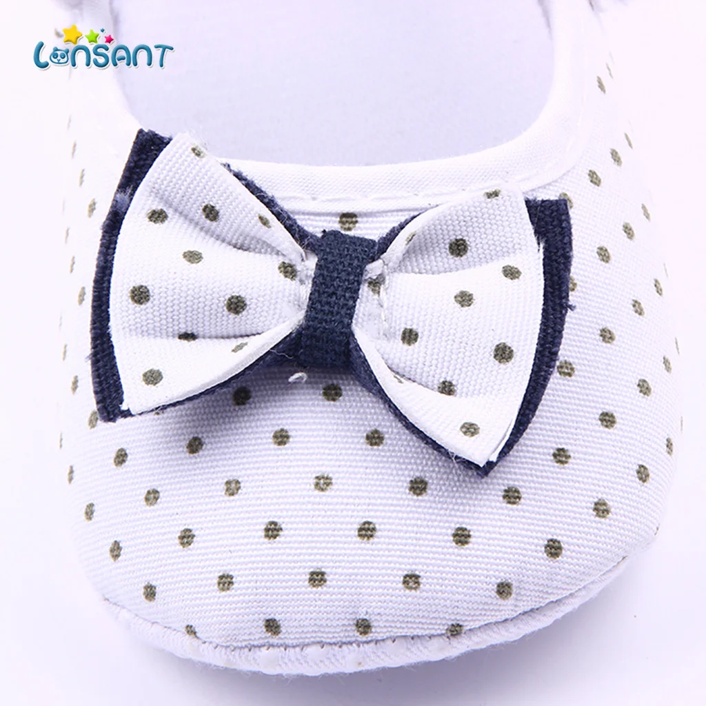 

LONSANT Baby Girls Shoes Infant First Walkers Toddler Girls Kid Bowknot Soft Anti-Slip Crib Shoes 0-18 Months