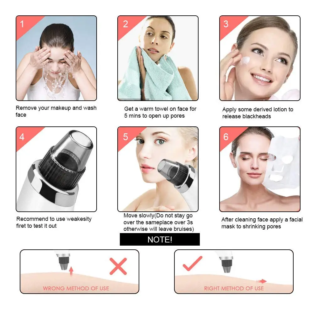 Очиститель пор для удаления черных точек вакуумный всасывающий Электрический