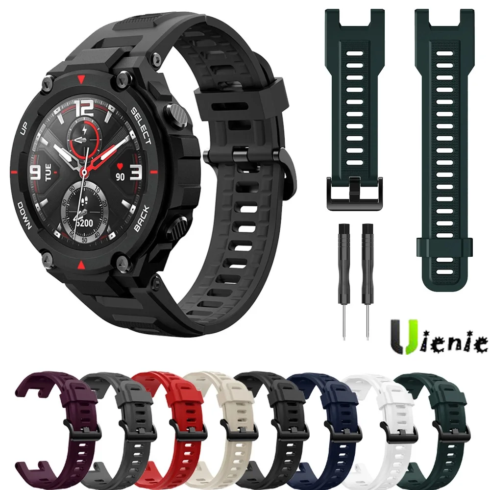 Силиконовый ремешок для смарт-браслета Amazfit T-REX / Trex Pro Сменные аксессуары ремешок для наручных часов Xiaomi Huami Amazfit T-rex в парк развлечений браслет Correa