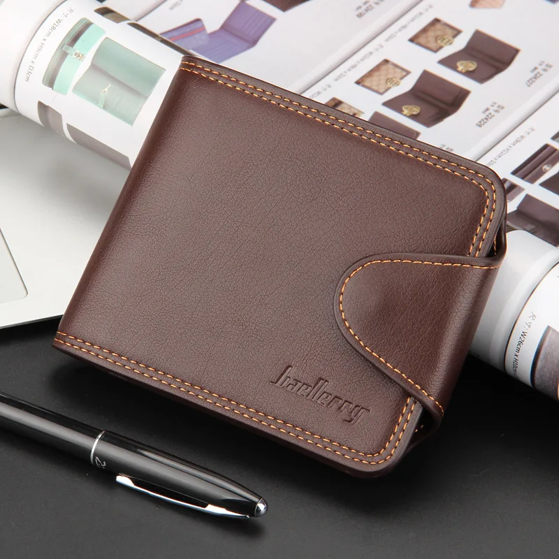 

Small Men Wallets Credit Card Holders Zipper Luxury Brand Famous Handmade Leather Men Wallet Coin Pocket Male Purse Clutch Black