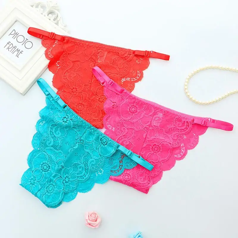 

Thin Women Lace Underwear Solid Sexy Lingerie Panties Summer Women String Thongs Seamless G-String Briefs Panties Underwear