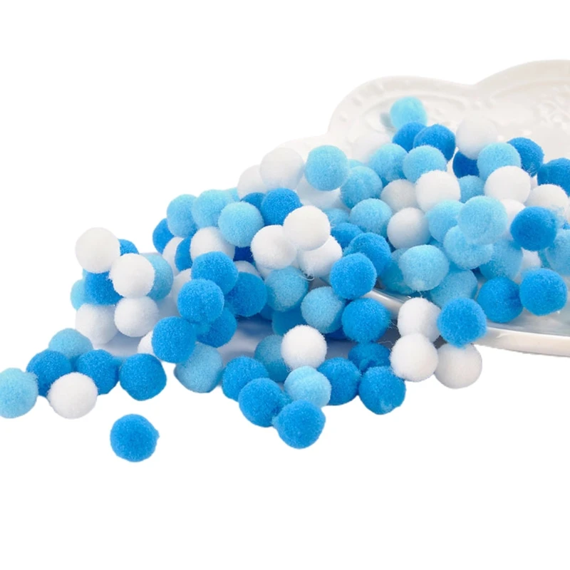 

60 Pcs 15mm Multicolor Soft Plush Ball Crystal Epoxy Mold Filling Jewelry Crafts Making Filler DIY Phone Case Material