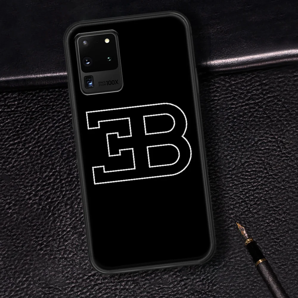 

Sports Car B-Bugattis Logo Phone Case Cover Hull For Samsung Galaxy S 6 7 8 9 10 e 20 Edge Note 8 9 10 Plus black Cover Tpu