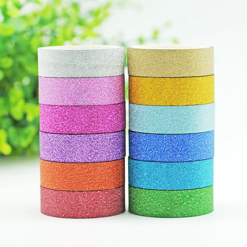 Разноцветные блестящие ленты клейкие декоративные для DIY ежедневного