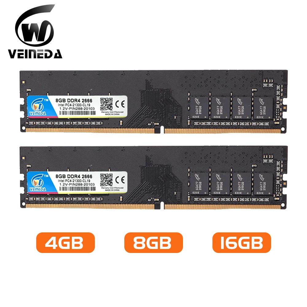 ОЗУ для ПК veмультяшная ddr4 4 ГБ 8 2133 2400 2666 МГц 1 2 в двухканальная материнская плата ddr