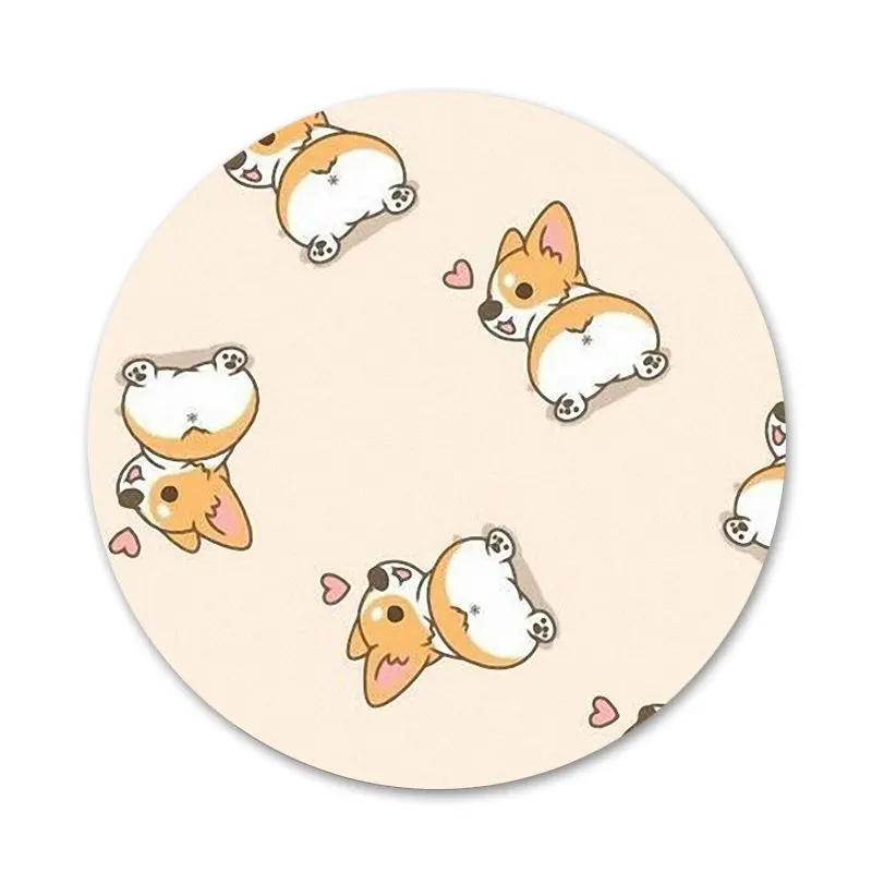 Магнитные наклейки-открывашки для холодильника с изображением смешной декорации для дома на кухне с собакой Шиба Ину "Брашвуд Доге" и надписью "Пиво Кола" 58 мм.