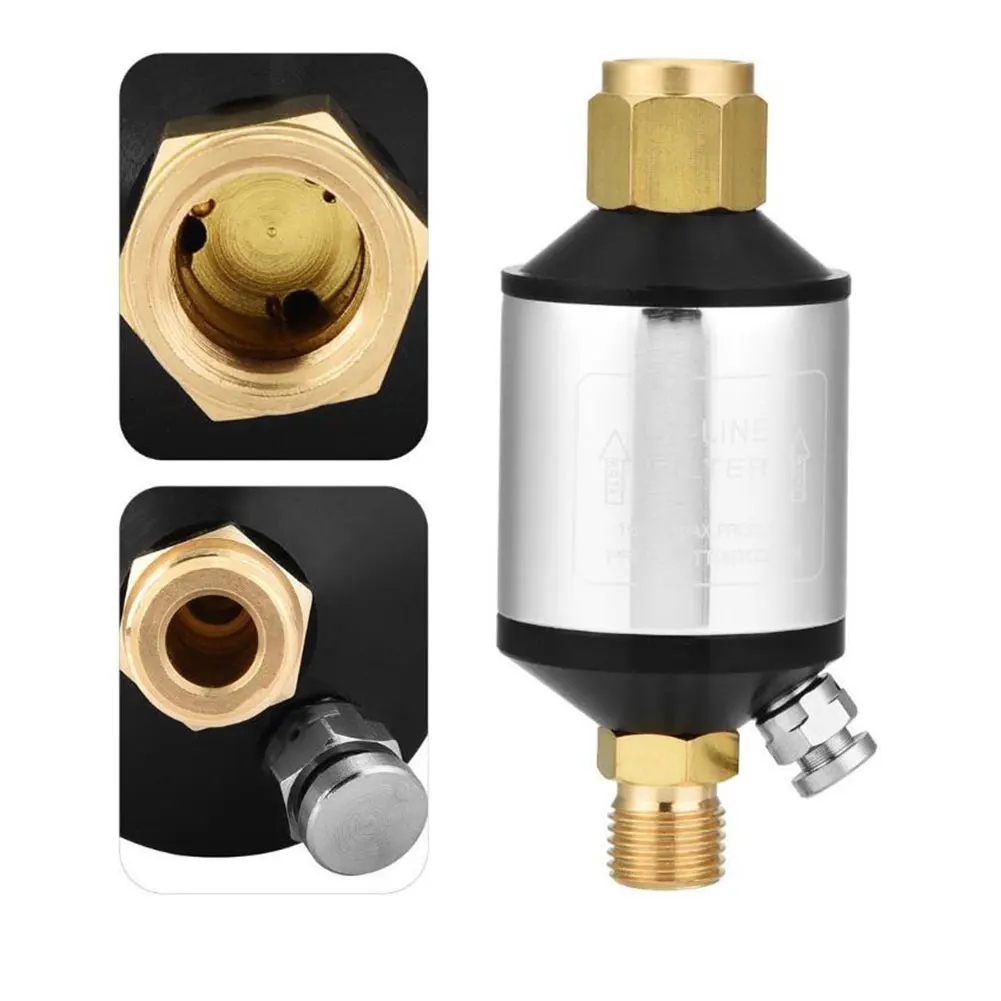 

New Oil Water Separator Filter Air Compressor Filter with Push Button Drain Valve for Pneumatic Tool and Air Tool