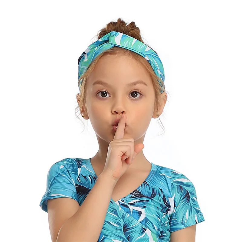 Одинаковая повязка для волос всей семьи на голову с принтом женщин и детей в