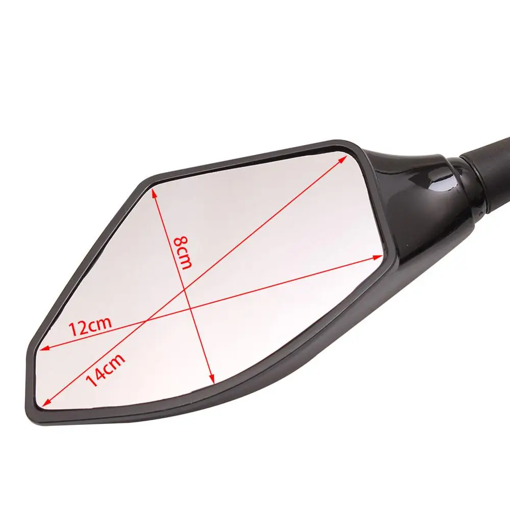 Боковые зеркала заднего вида для мотоцикла черные СВЕТОДИОДНЫЕ указатели
