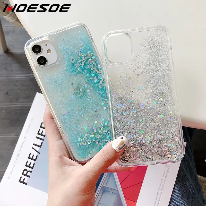 Блестящий прозрачный мягкий чехол из ТПУ и поликарбоната со звездами для iPhone 11 Pro