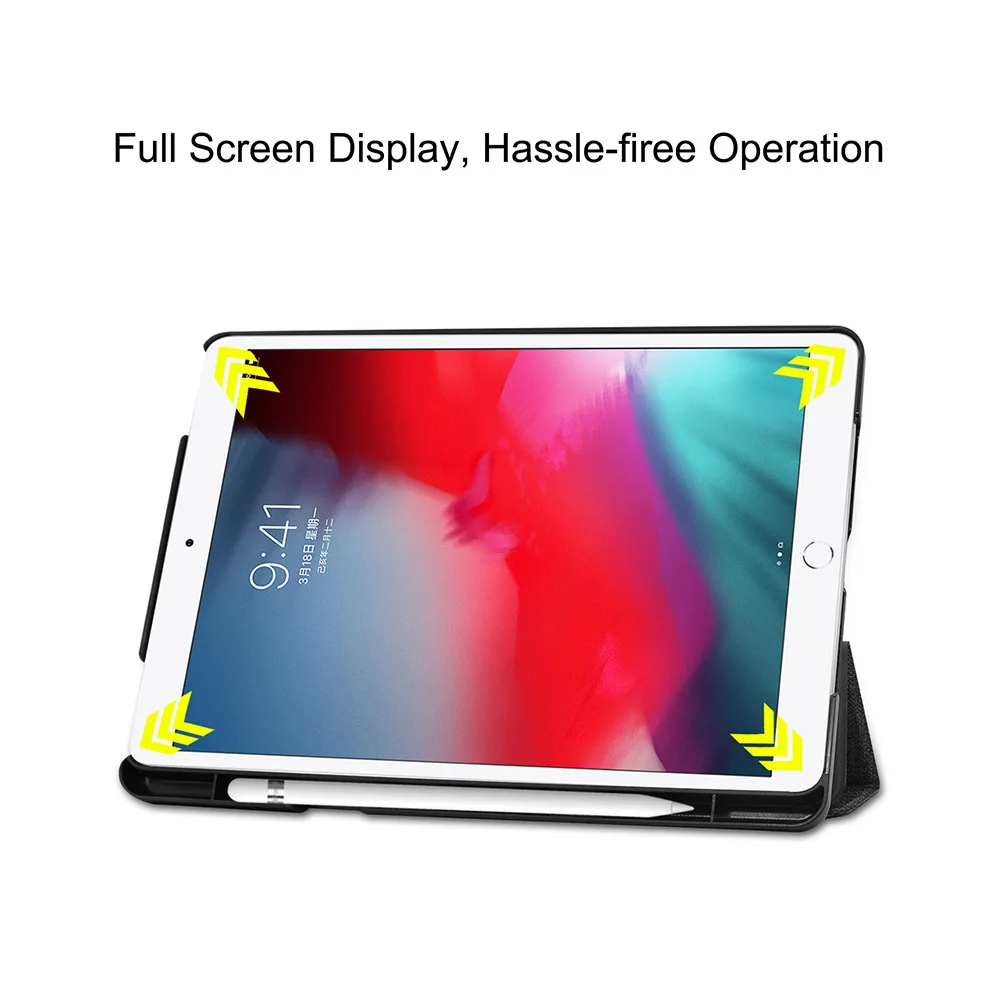 Чехол для планшета тройного сложения ipad 10 2 2019 чехол-книжка Apple 7th дюйма A2200 A2198 A2197