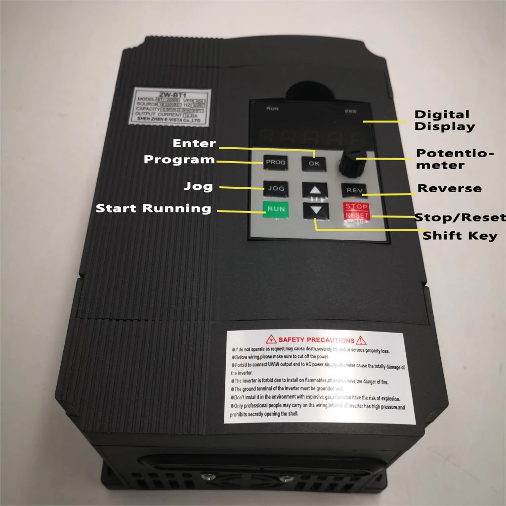 VFD Инвертор VFD 220 кВт/кВт преобразователь частоты ZW-BT1 3P в выходной Частотный преобразователь VFD частотно-регулируемый привод