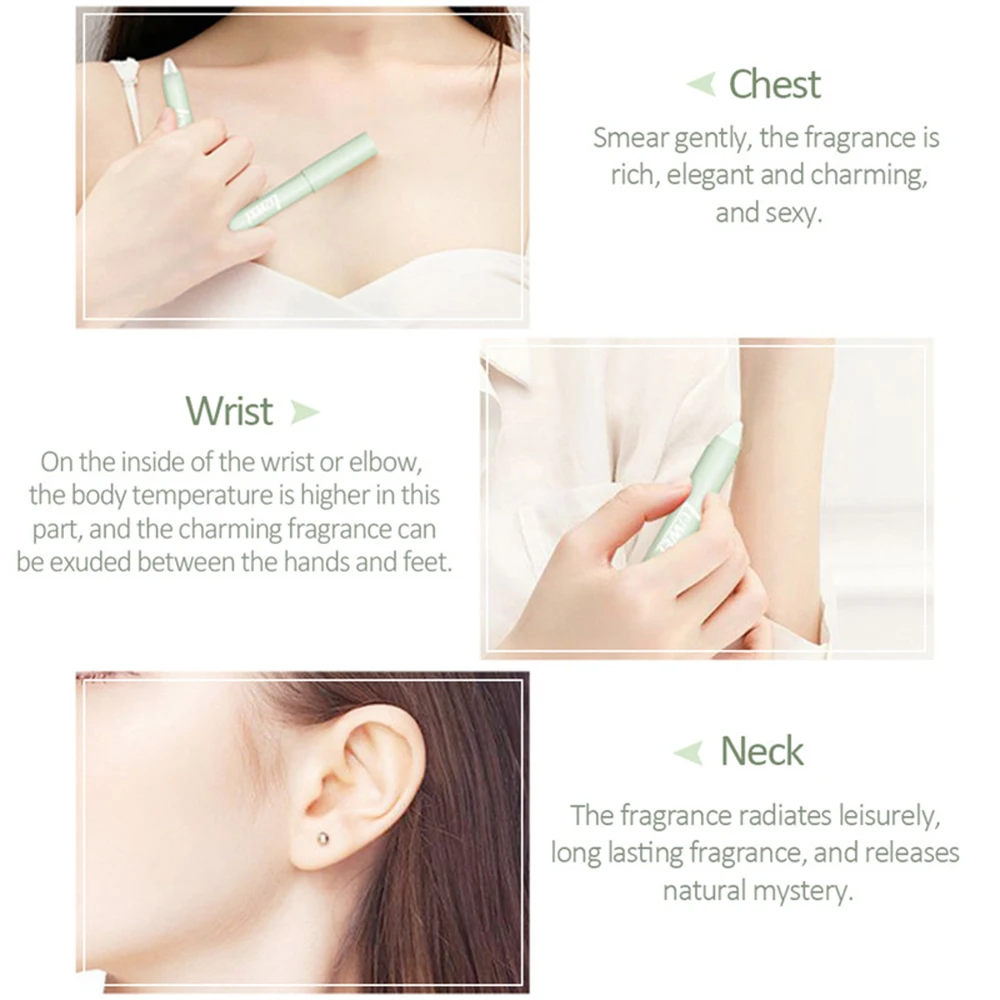 

1Pc Portable Solid Perfume Fragrances Women Men Solid Balm Pen Lasting Fresh Light Fragrance Stay Long Solid Stick Body Perfume