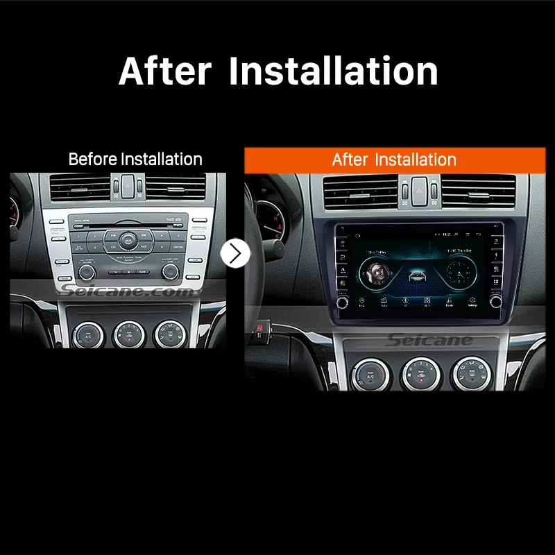 Seicane Автомобильный HD Android 9 1 авто радио gps стерео 2DIN 2 + 32GB для Mazda 6 Rui wing 2008 2009 2010 2011 2014
