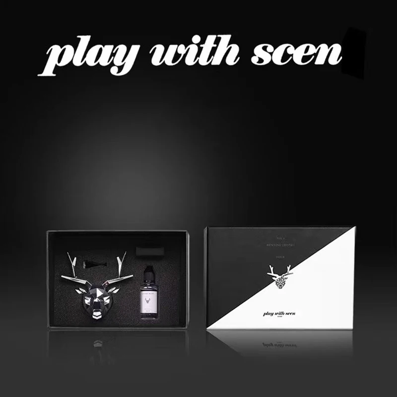 

Delicate Box Cool Box Play With Scent Deer Design Bulldog Air Freshener Car Perfume Good Smell for Car Diffuser Auto Flavoring