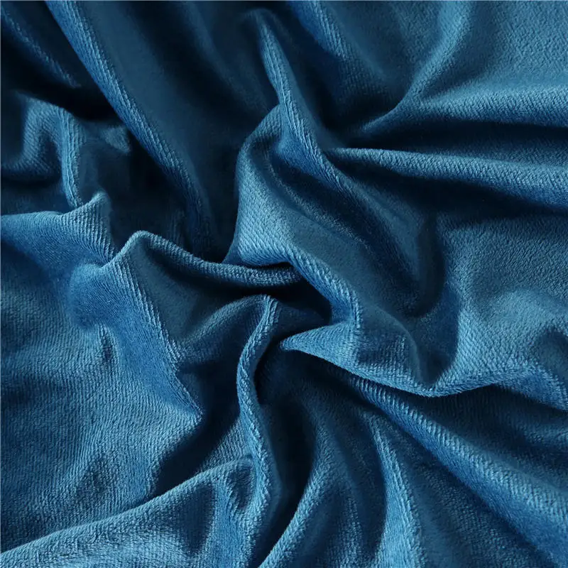 

Korean Style Solid Color Bedding Set 1pcs Thick Fleece Warm Winter Bedcover King Queen Twin Size Crystal Velvet Bed Skirt