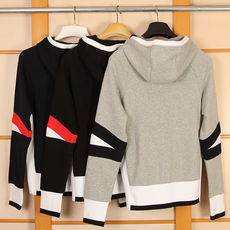 

TB 2021 Fashion Brand Hip Hop hooded zipper jacket Men Women sport Sweatshirts Hoodies Patchwork Casual Sportswear male