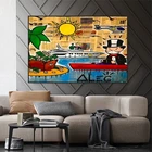 Alec монополи PJ Fly HD настенные художественные картины плакаты и принты на холсте картина для офиса гостиной абстрактное украшение для дома