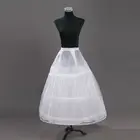 Женское Двухслойное Сетчатое платье с 3 кольцами, белое свадебное платье-сетка, подъюбник, эластичный пояс, трапециевидная Нижняя юбка на шнуровке, кринолин