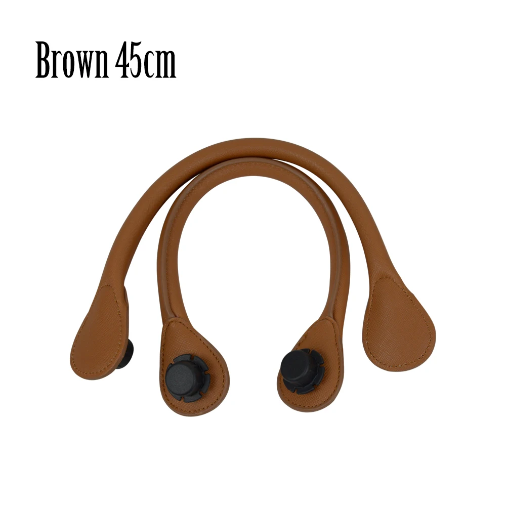 Brown 45cm TANQU короткий длинный круглый Pu искусственная кожа ручка для Obag классический мини O сумка женские сумки на плечо - Цвет: Brown 45cm