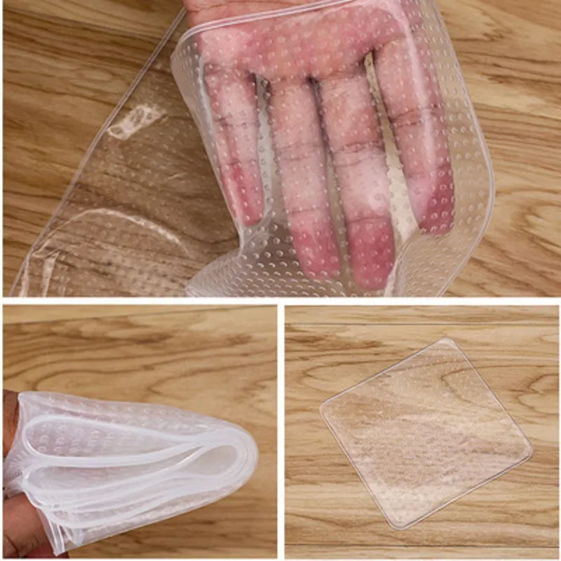 5Pcs Fresh-Keeping Film Kitchen Tools Silica Gel Cover Flexible Multifunctional Vegetable Bowl | Дом и сад