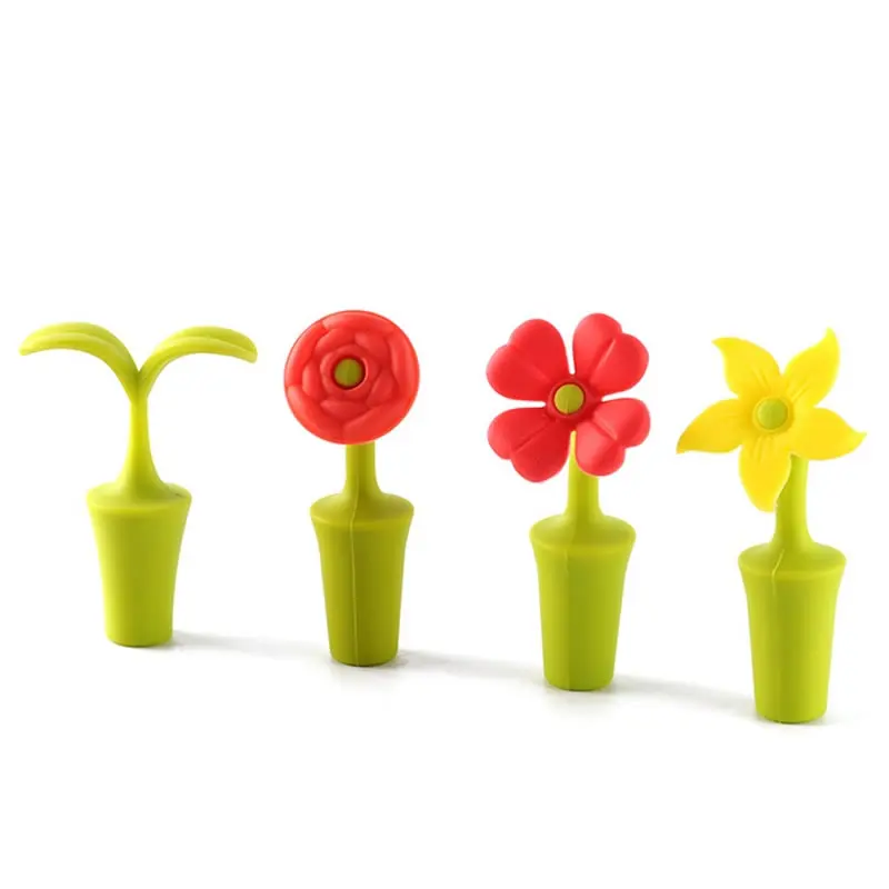 OBR силиконовые красные винные пробки Цветочная пробка для винной бутылки