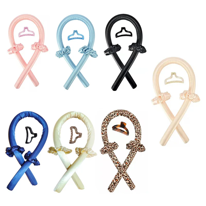 

Бигуди для волос без тепла, Спиральные бигуди без нагрева и повреждений для длинных густых редких волос, спящий бигуди, делает волосы мягким...