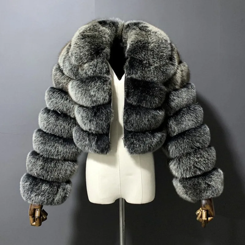 2021 Winter Artificial Fashion Furs Coat For Female Faux Mink Fake Fur Pelt Coats China Jacket Women Parka Furry Woman Clothing