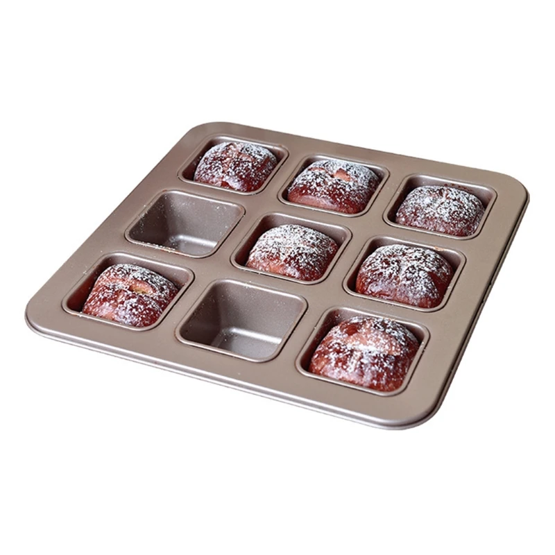 

9 Square Baking Pans Non-stick Home Burger Dessert Cake Mould Baking Mould