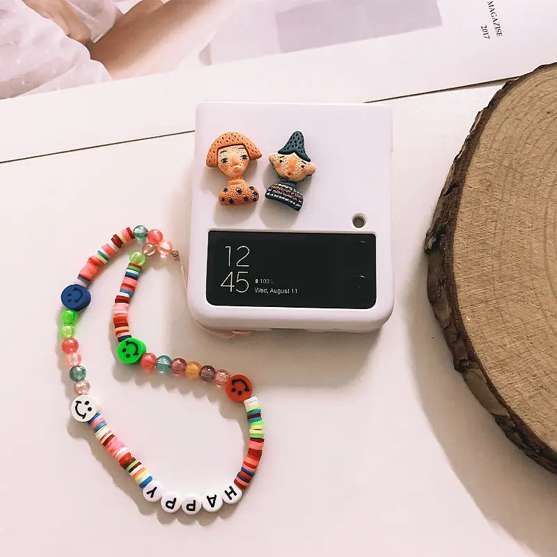 

For Samsung Galaxy Z Flip 3 Case F7110 Case New Trendy Ins Style Bracket Integrated Protective Case