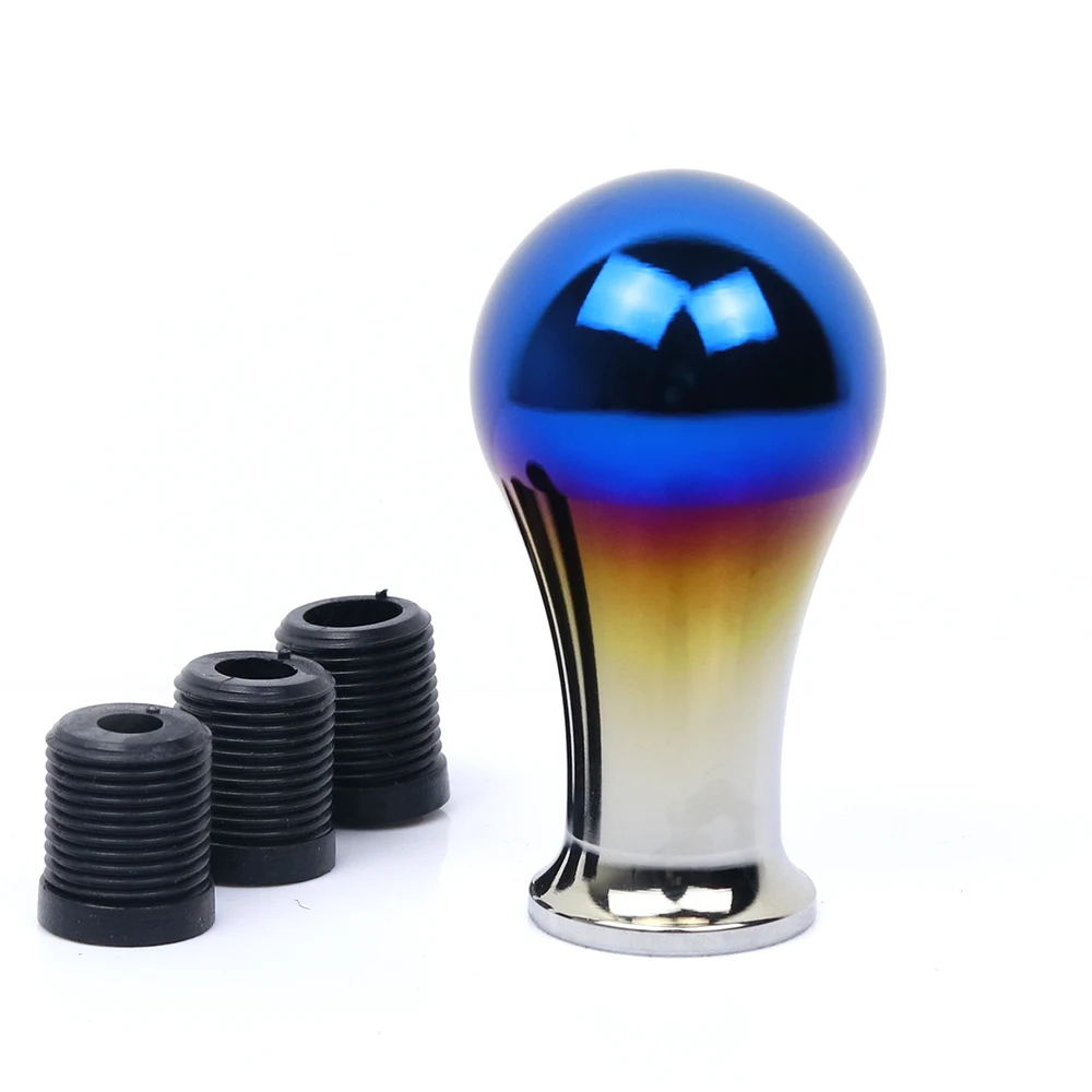 Автомобильный Стайлинг титановая синяя ручка переключения передач без скорости