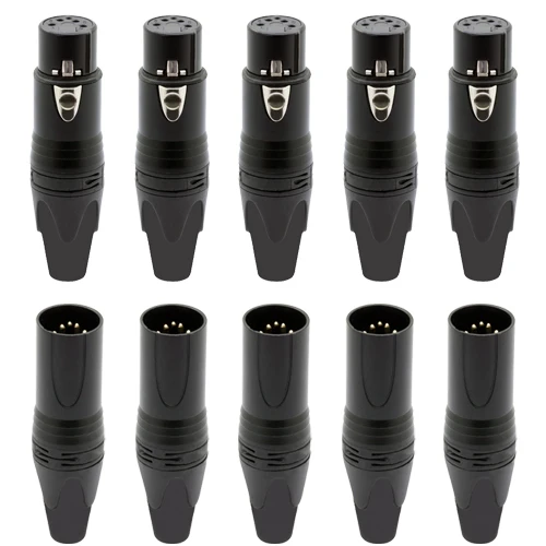 10 шт./лот 5 Pin XLR аудио кабель Разъем 5Pin штекер микрофон вилка многоканального кабеля для микрофона кабель Электрический адаптер