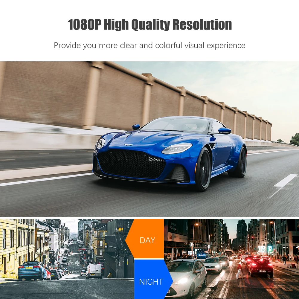 Автомобильный видеорегистратор 4 0 дюймов с двумя объективами 1080P Full HD g сенсор