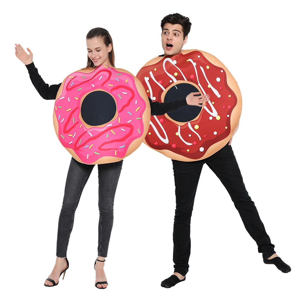 Snailify Funny Donut Cosplay Women Halloween Costume For Adult Men Couple Food Fancy Dress Christmas Party Family Outfits
