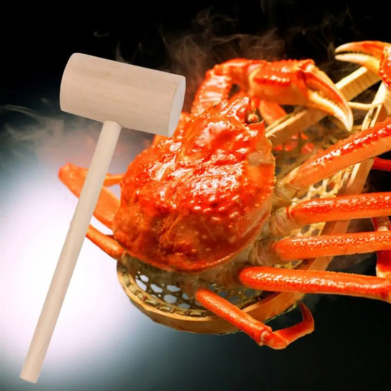 

10pcs Natural Wood Loose Mallets Creative High Quality Manual seafood Meat hammer Portable Kitchen Tool