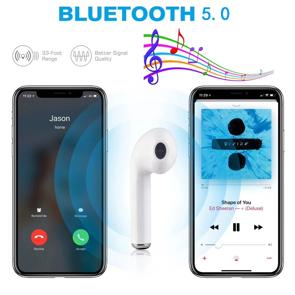 Беспроводные наушники BT 5 0 TWS i7s i9s i10 i11 i12 i13 TE8 TE9 беспроводные с зарядным