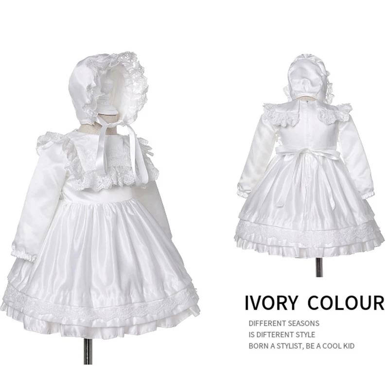 Детское платье для девочек детское из 100% хлопка на свадьбу + Кепка новый комплект