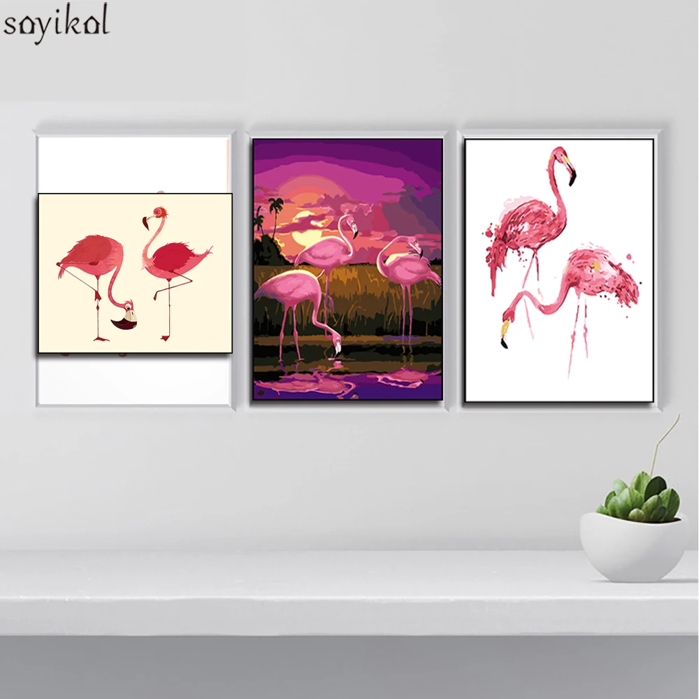 Набор для рисования по номерам на холсте Фламинго|Картины номерам| |