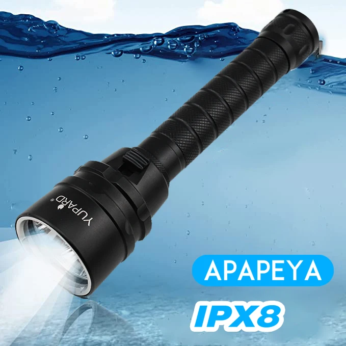 

Светодиодный фонарик Apapeya, мощный перезаряжаемый фонарик с батареей 18650, масштабируемый водонепроницаемый фонарик для кемпинга и охоты