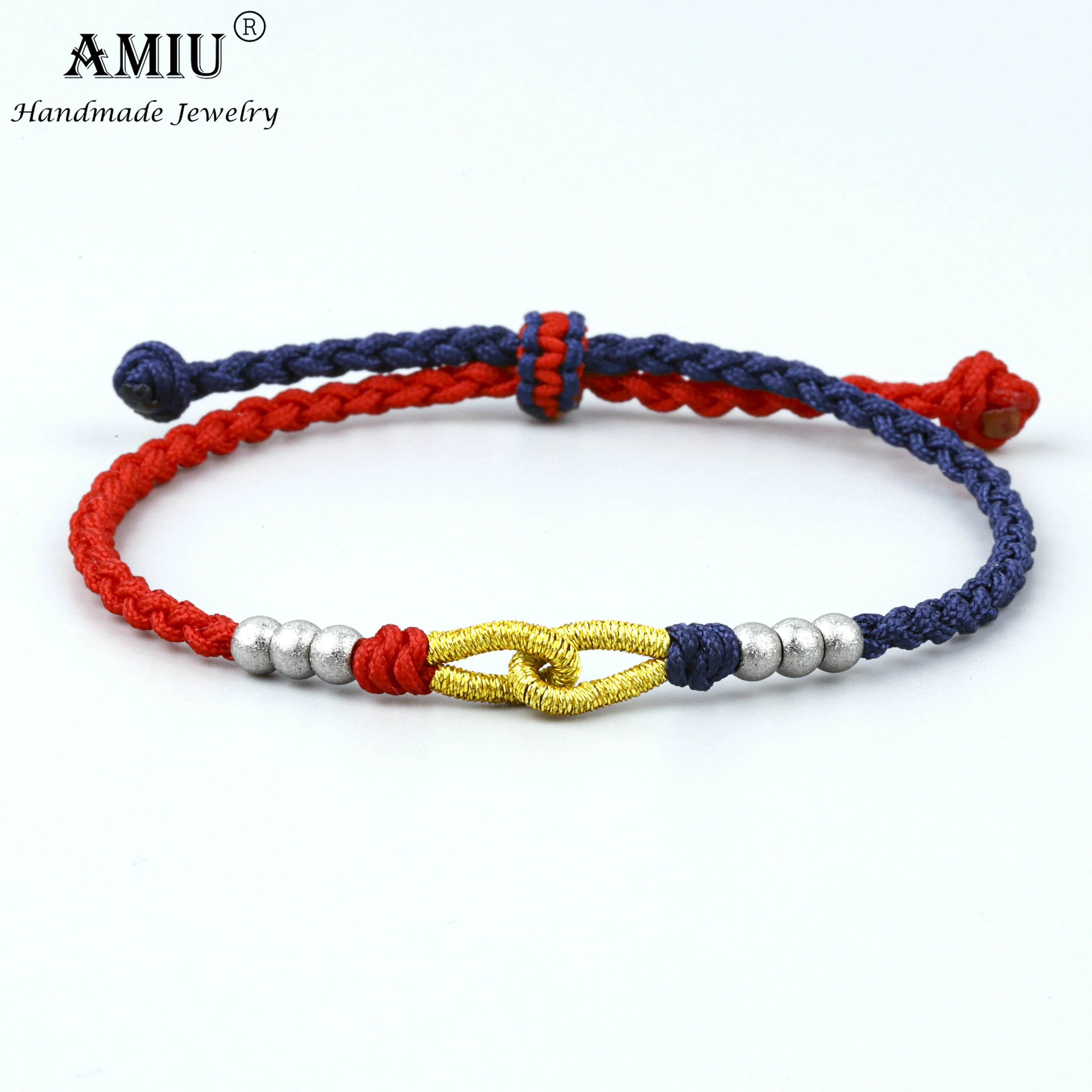 Женские и мужские браслеты из тибетское серебро ручной работы бусин с