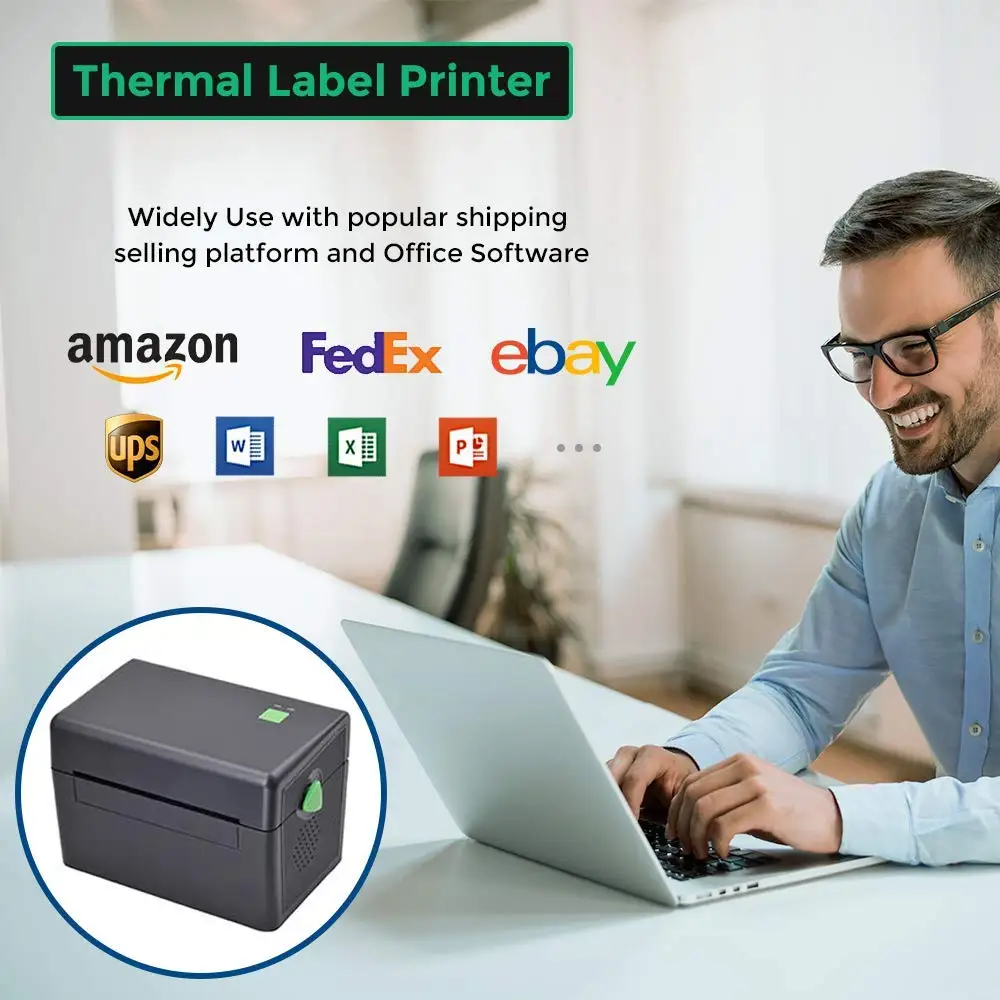 Принтер штрих-кодов Xprinter принтер Термоэтикеток 4 дюйма от 22 до 118 мм штрих-код |