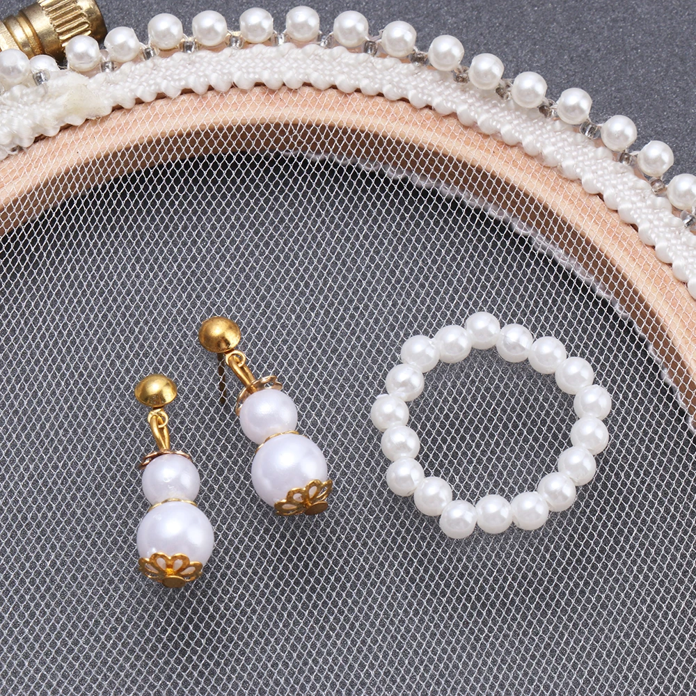 1 комплект искусственный жемчуг чокер и жемчужные серьги ручной работы