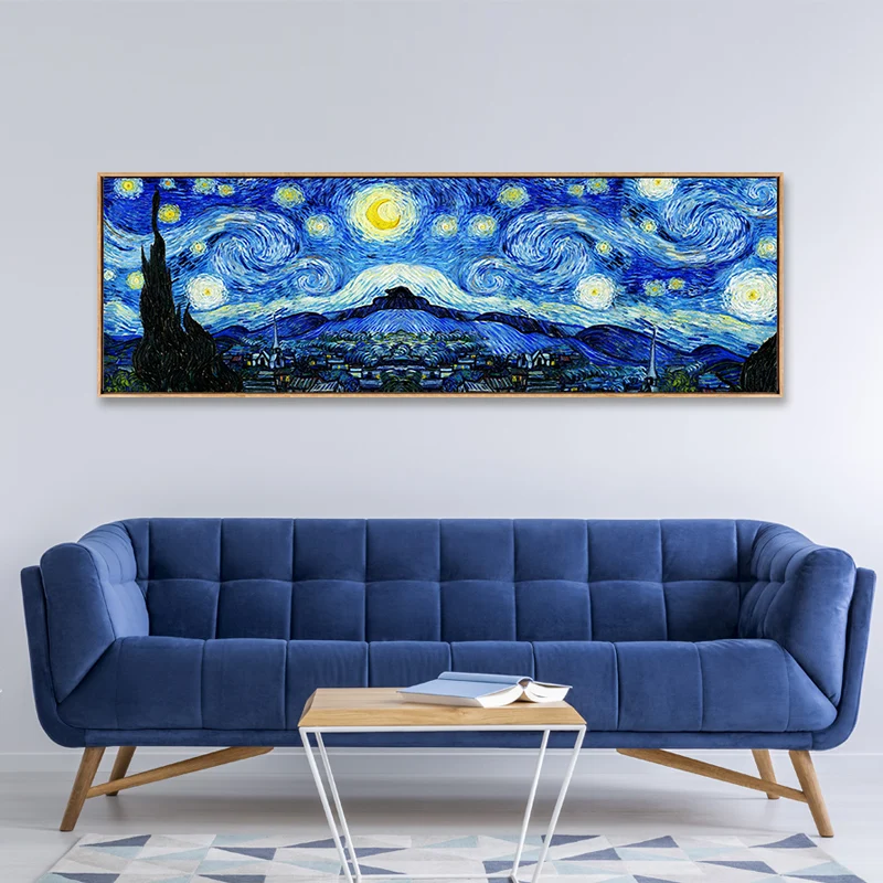 

Large Diamond Painting Embroidery Abstract Famous Van Gogh Starry Night Full Square Drill Cross Stitch natural sunrise view art