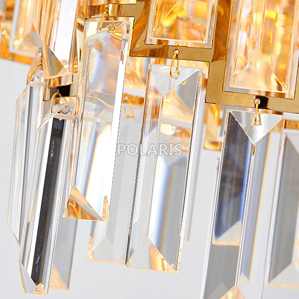 

New Luxury Crystal Chandelier Lighting Fixture Contemporary Oval Chandeliers Lamp Pendant Hanging Light for Wedding Decoration