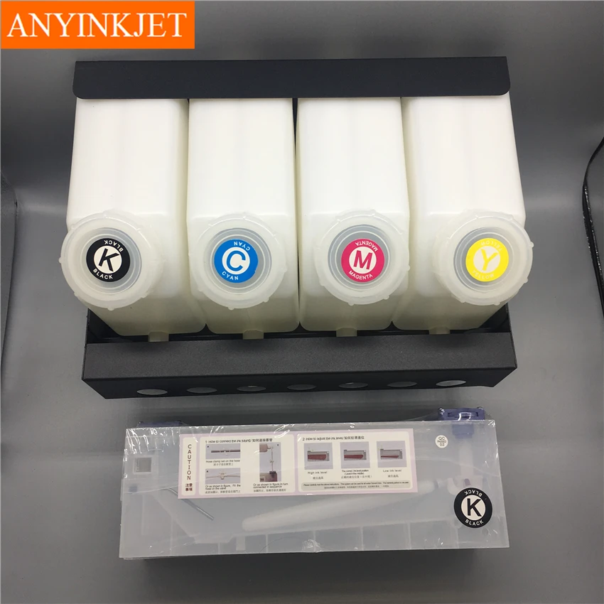 4 цветная система СНПЧ объемных чернил для принтера Mutoh RJ900 RJ901 VJ1604 VJ1614 и т. д. (4